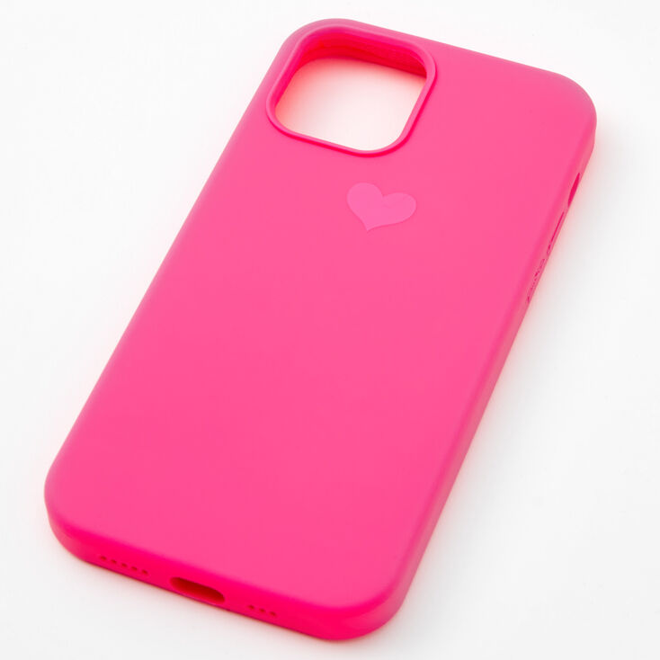 Neon Pink Heart Phone Case - Fits iPhone&reg; 12/12 Pro,