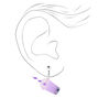 Purple 0.5&quot; Bubble Tea Clip On Drop Earrings,