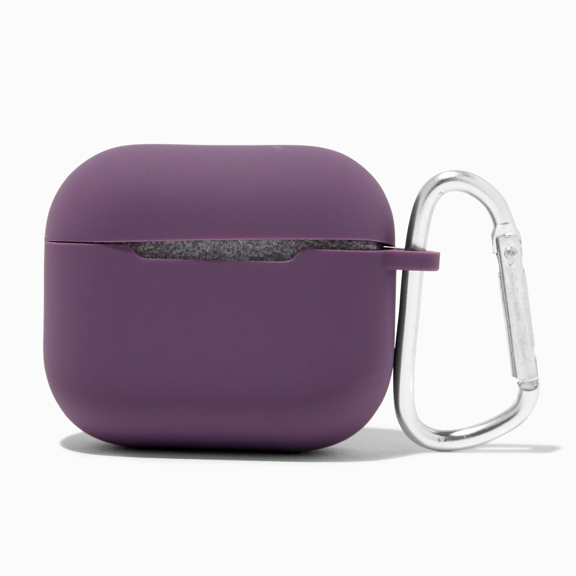 Solid Dark Purple Silicone Earbud Case Cover Compatible With Apple AirPods 3