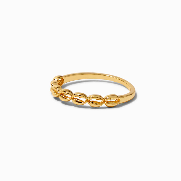 JAM + RICO x Claire&#39;s 18k Yellow Gold Plated Cowrie Seashell Ring,