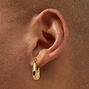 C LUXE by Claire&#39;s 18k Yellow Gold Plated Square Hoop Earrings,
