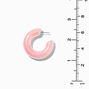 Pink Shimmer 30MM Resin Hoop Earrings,