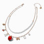 Cherry Berry Pearl Multi-Strand Necklace,