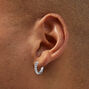 Silver-tone Crystal Mixed Earring Stackables Set - 6 Pack,