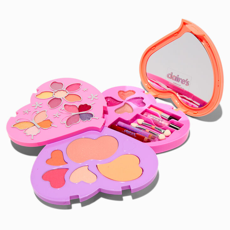 Coral Bling Heart Large Makeup Set,