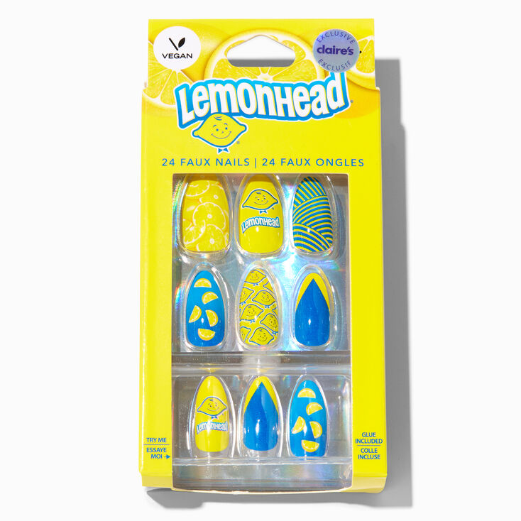 Lemonhead&reg; Claire&#39;s Exclusive Stiletto Vegan Faux Nail Set - 24 Pack,