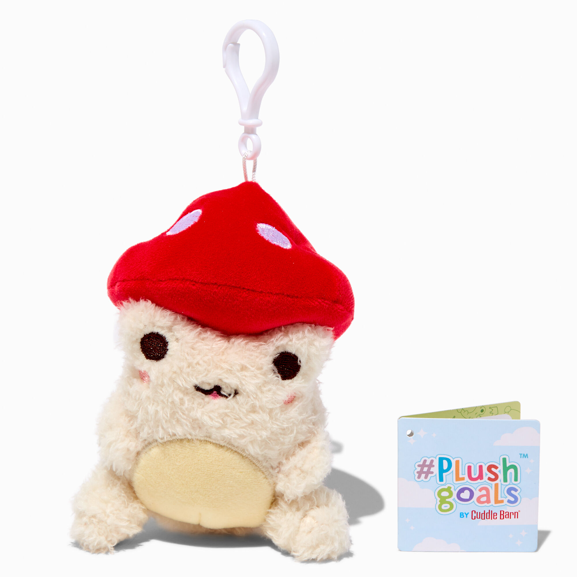 View Claires plush Goals By Cuddle Barn 3 Toadstool Frog Wawa Soft Toy Bag Clip information