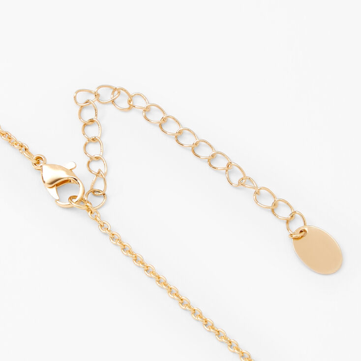 Gold Zodiac Symbol Pendant Charm Necklace - Cancer,