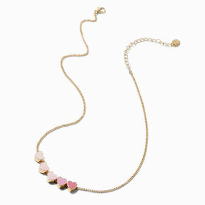 Ombr&eacute; Pink Heart Pendant Necklace,