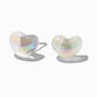 Pearl Heart Stud Earrings,