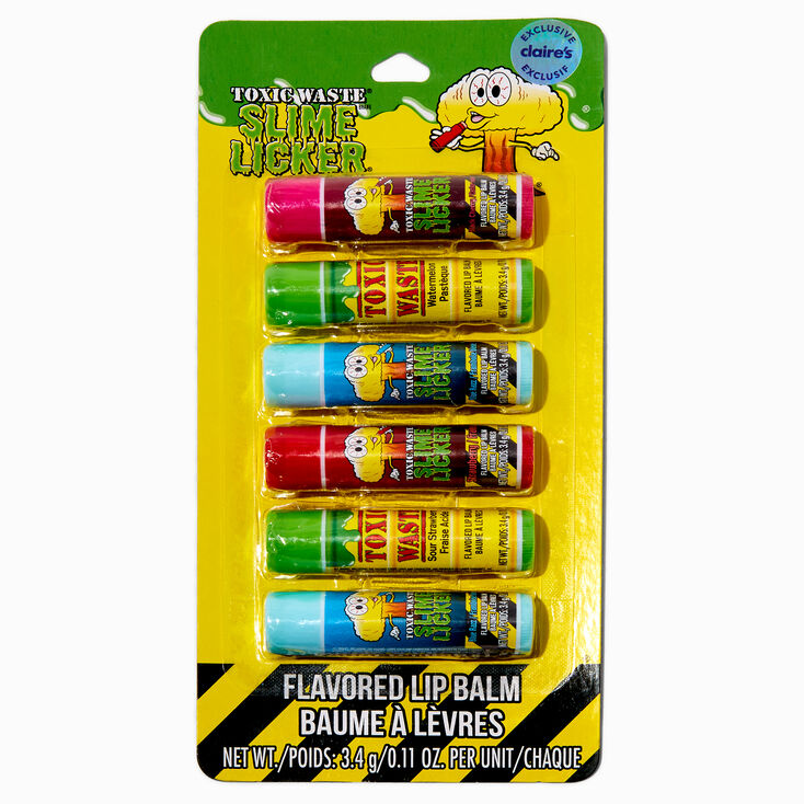 Toxic Waste&reg; Slime Licker Claire&#39;s Exclusive Flavored Lip Balm Set - 6 Pack,