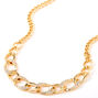 Gold Embellished Chunky Chain Necklace,