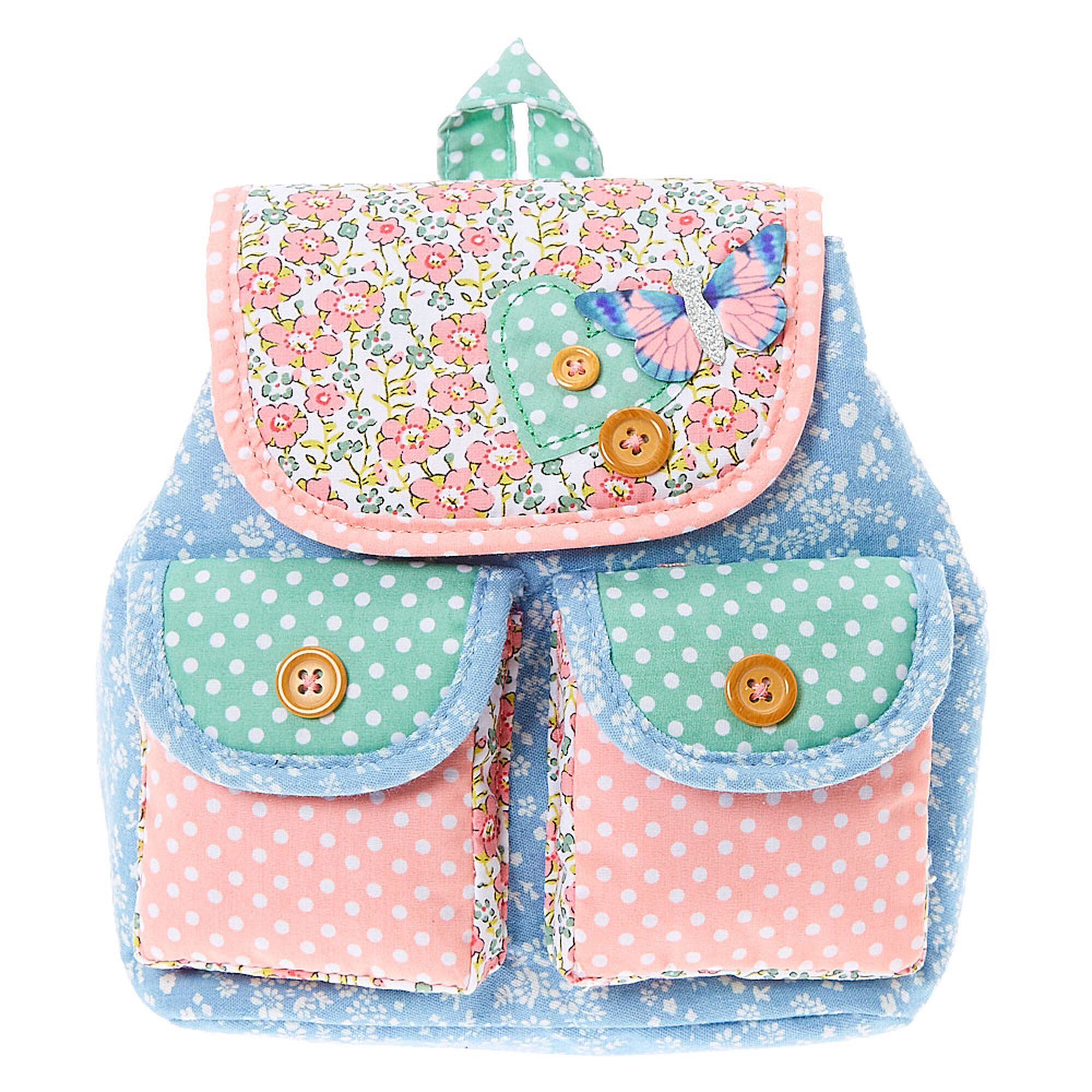 Kids Pastel Floral & Polka Dot Mini Backpack | Claire's