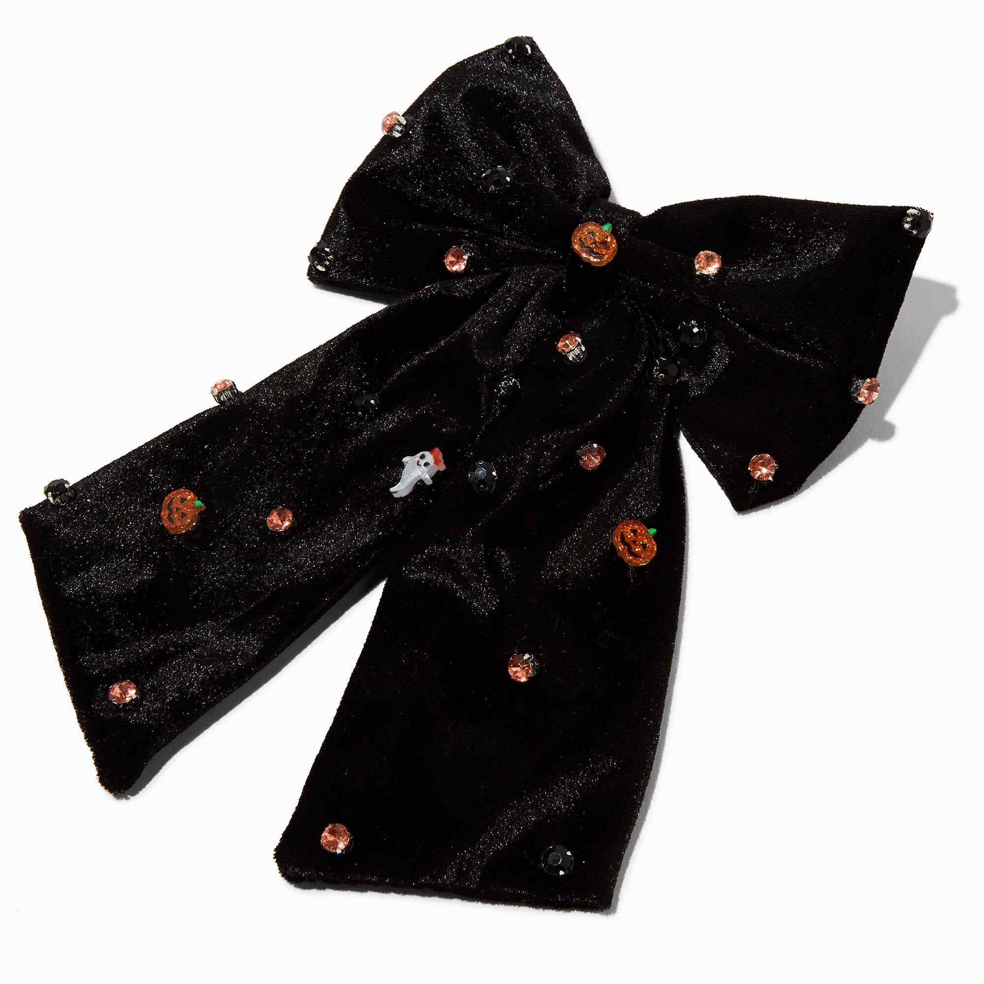 Halloween Charm Studded Hair Bow Clip,