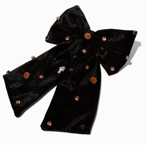 Halloween Charm Studded Hair Bow Clip,