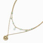 Gold-tone Evil Eye Medallion Multi-Strand Necklace,