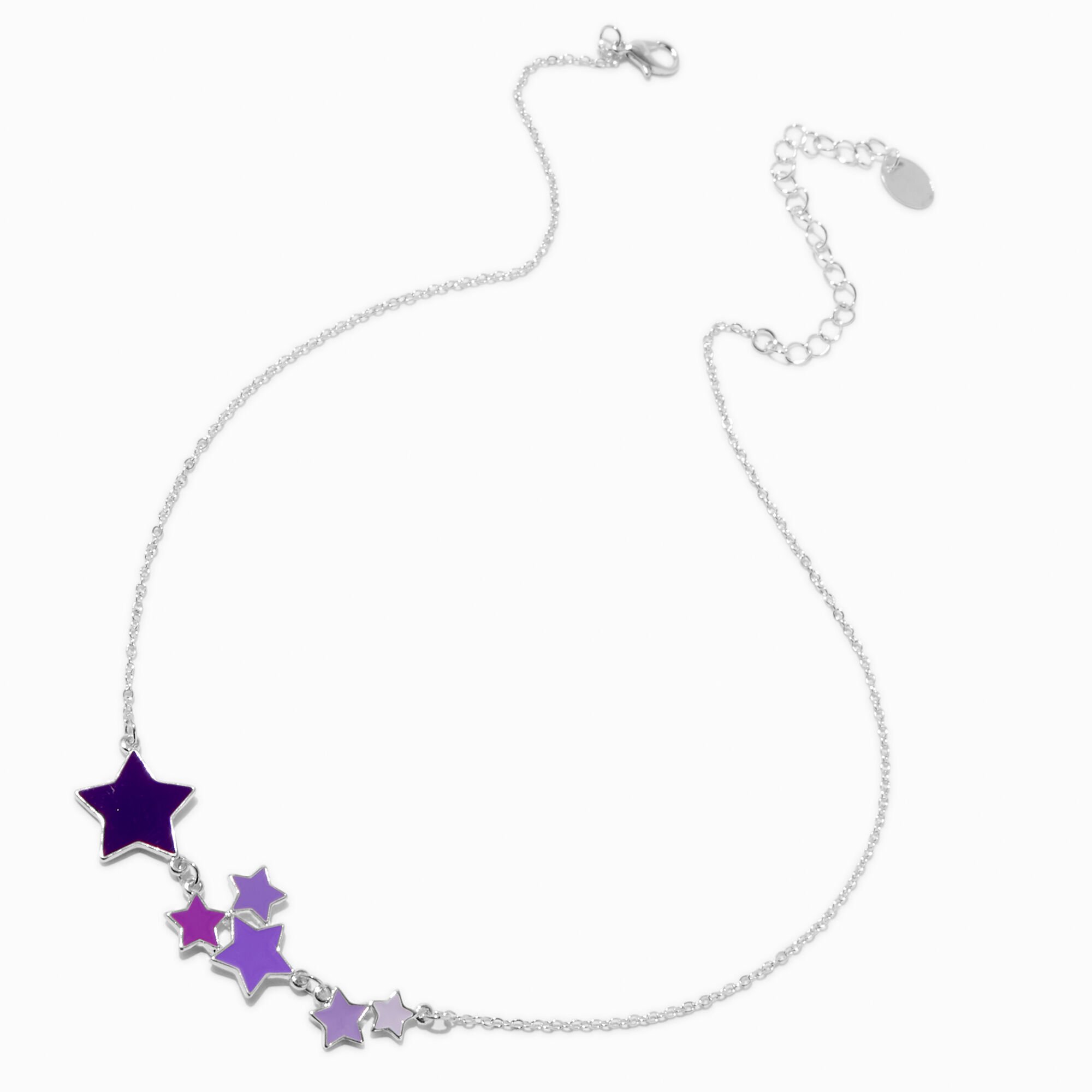 Purple Ombré Star Pendant Necklace,