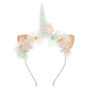 Holographic Unicorn Cat Ears Headband - White,