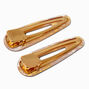 Ivory Acrylic Snap Hair Clips - 2 Pack,