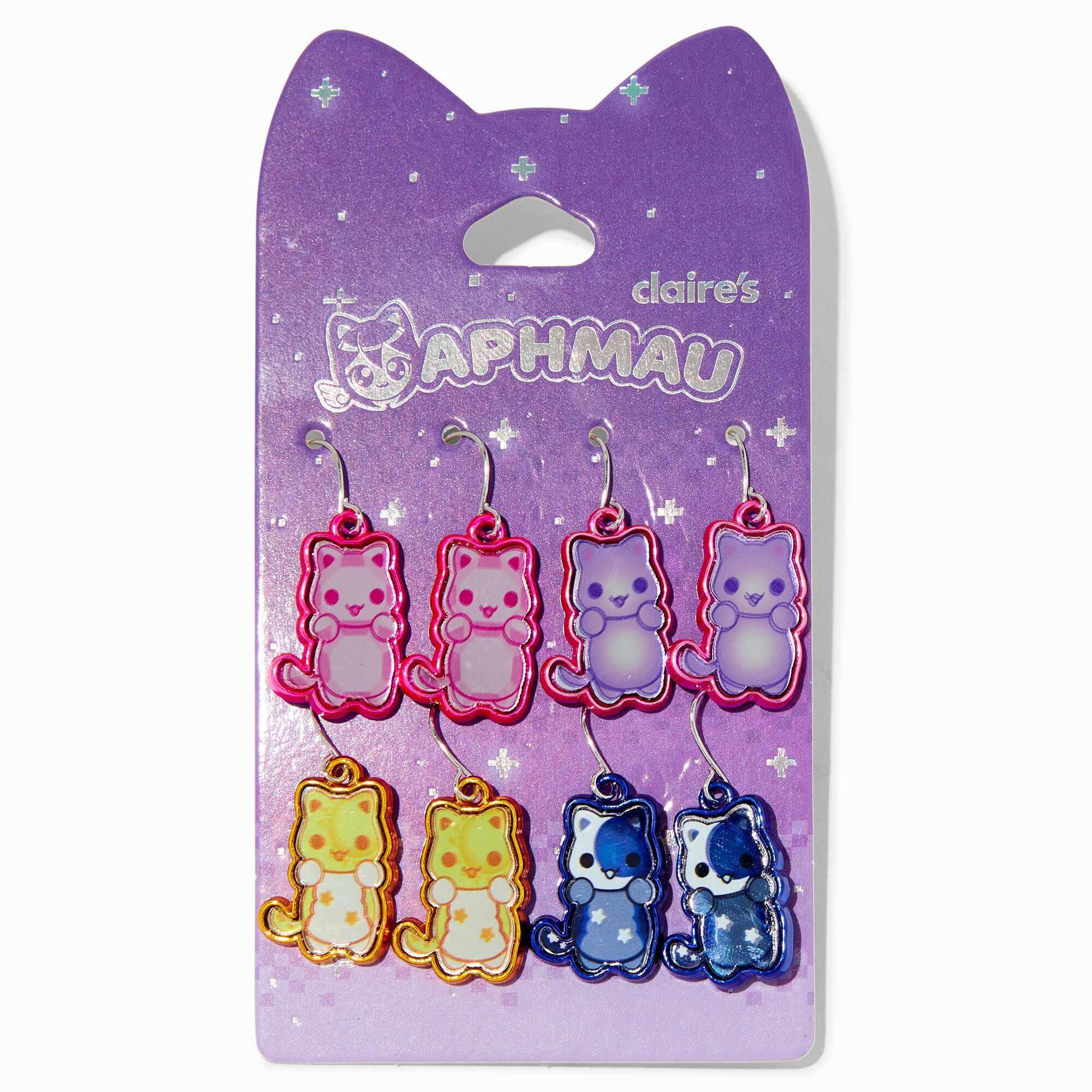View Aphmau Claires Exclusive Meemeow 1 Drop Earrings 4 Pack Rainbow information