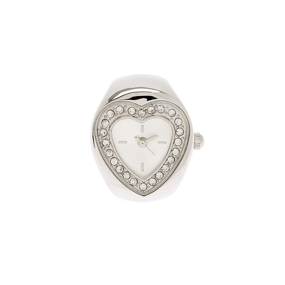Bague montre cœur couleur argentée | Claire's FR