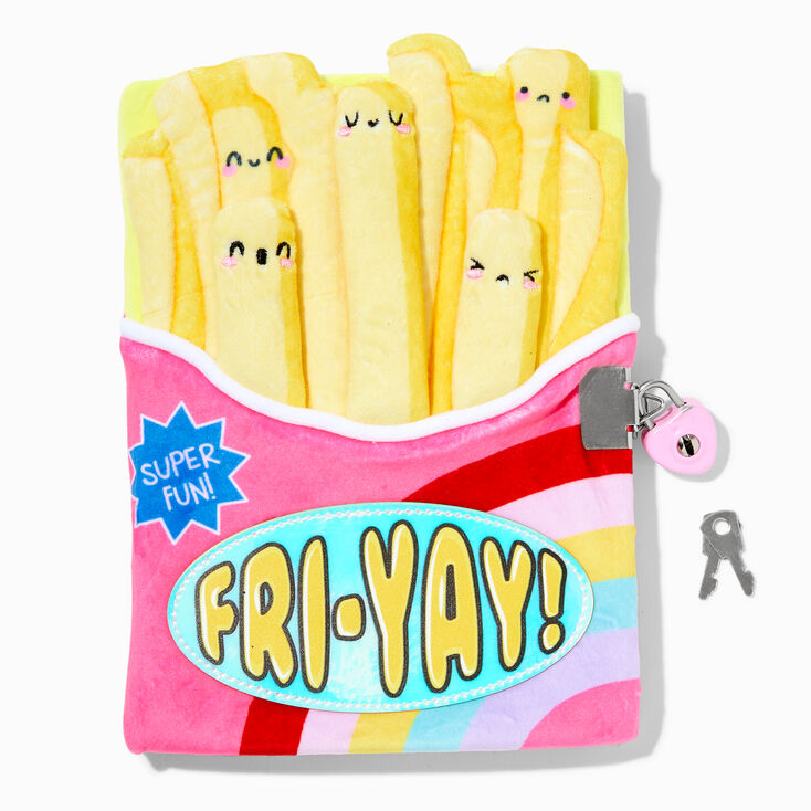 Fri-Yay Fries Plush Lock Diary,