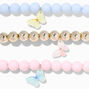 Claire&#39;s Club Butterfly Beaded Stretch Bracelets - 3 Pack,