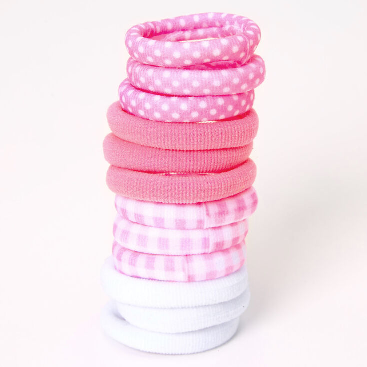 Claire&#39;s Club Rolled Hair Bobbles - Pink, 12 Pack,