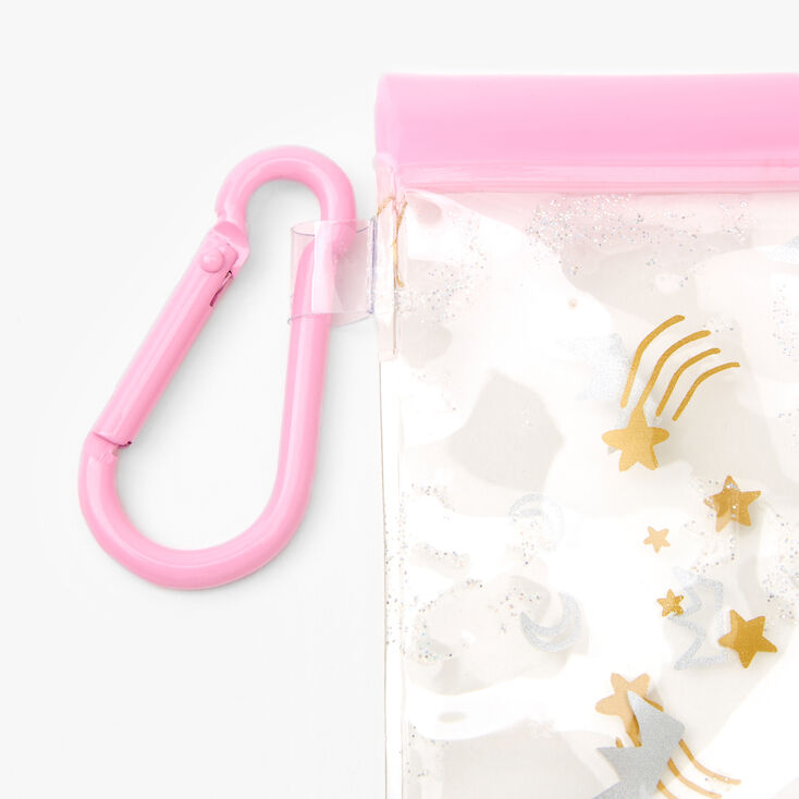 Glitter Star Face Mask Pouch - Pink,