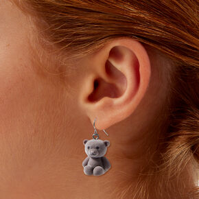 Fuzzy Bear Drop Earrings,
