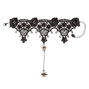 Lace Spider Ring Bracelet - Black,