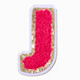 Pink J Initial Stick-On Patch,