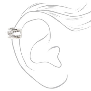 Silver-tone Embellished Double Row Ear Cuff,