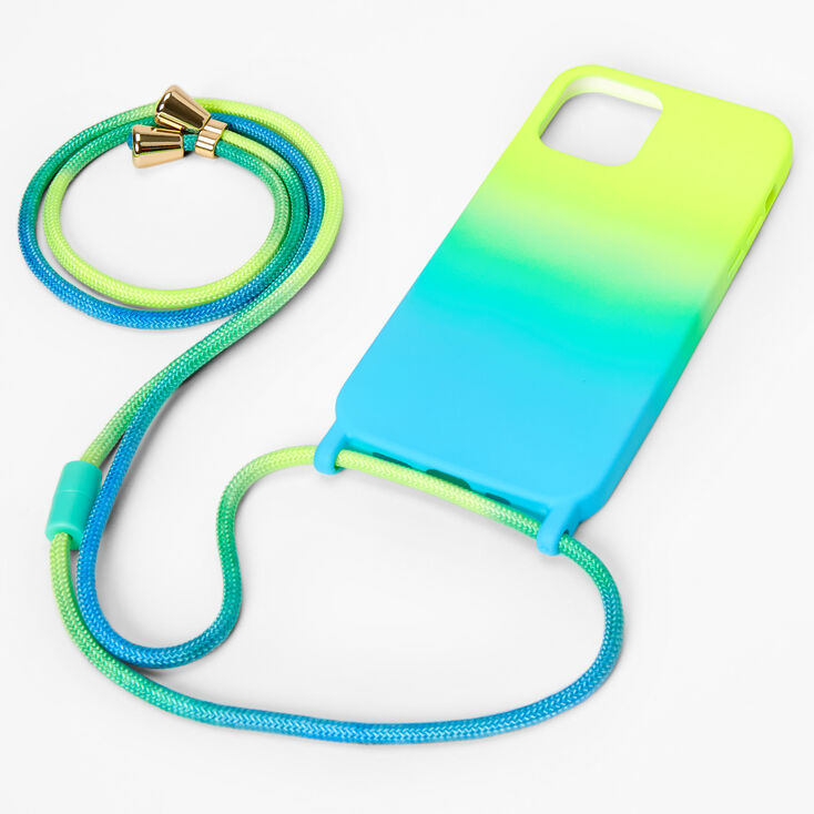 Neon Ombre Phone Case with Strap - Fits iPhone&reg; 12 Pro,