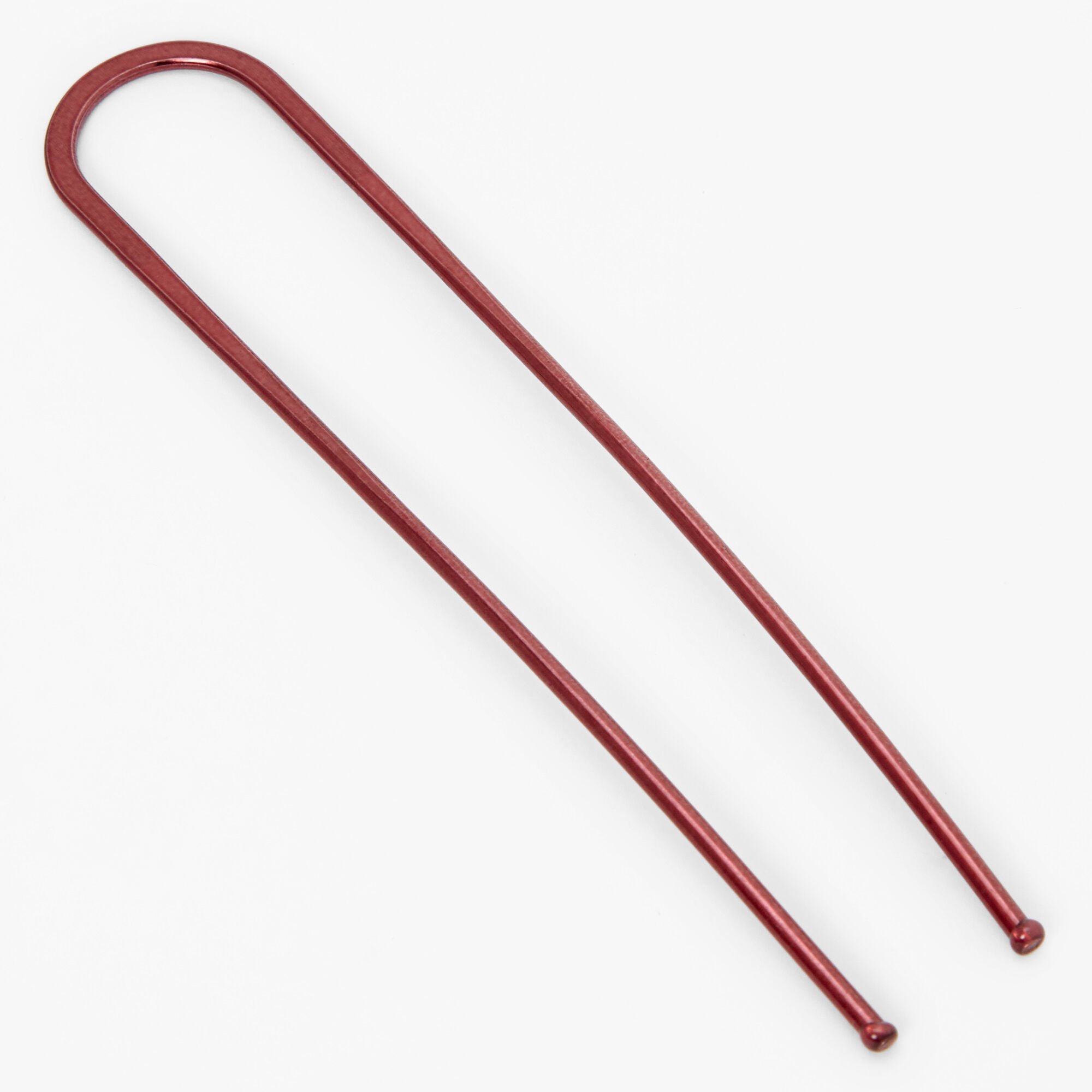 Sleek Double Hair Pin - Brown,