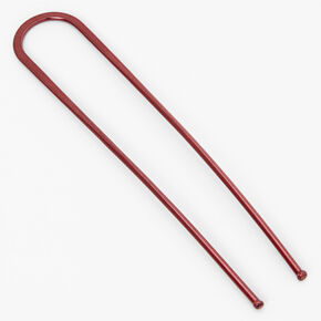 Sleek Double Hair Pin - Brown,