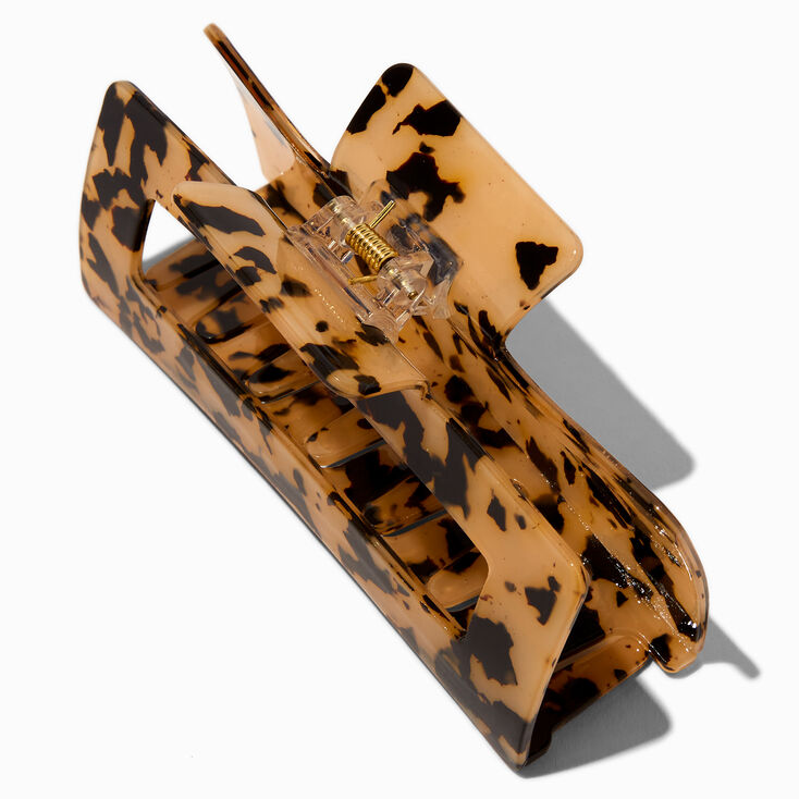 Blonde Tortoiseshell Rectangular Hair Claw,
