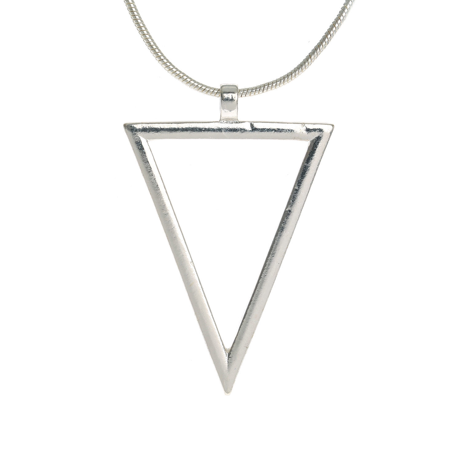 Silver Triangle Necklace,
