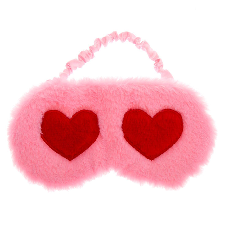 Hearts Sleeping Mask - Pink,