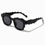 Lunettes de soleil g&eacute;om&eacute;triques noires,