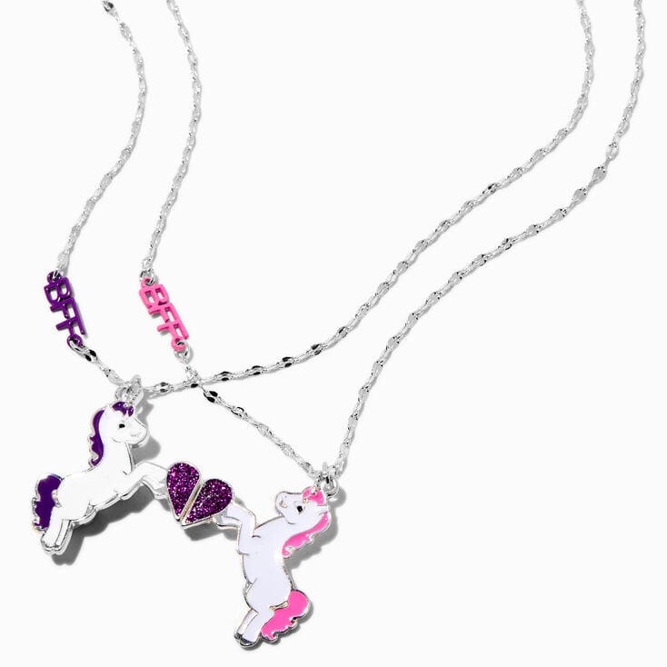 Best Friends Unicorn Heart BFF Necklaces - 2 Pack,