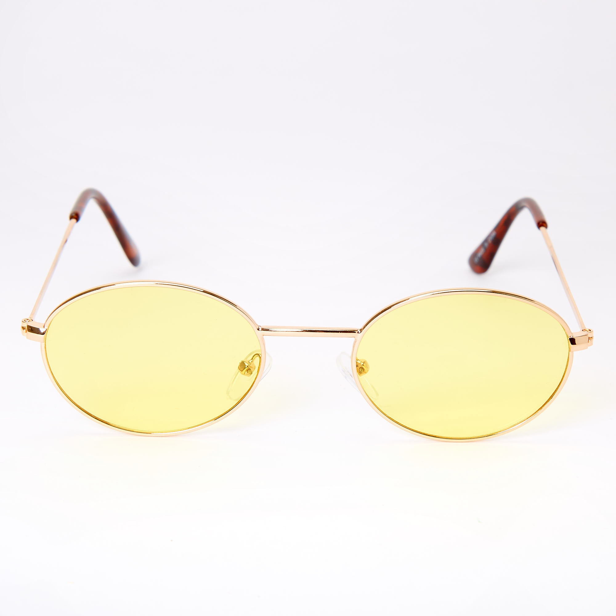Slim Oval Sunglasses - Yellow,