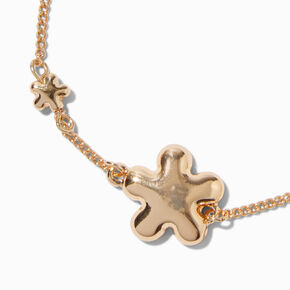 Gold-tone Puffy Daisy Bracelet,