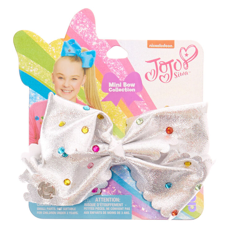 Jojo Siwa Silver Stone Mini Hair Bow Claire S