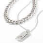 Sky Brown&trade; Silver Chain Choker Necklaces - 2 Pack,