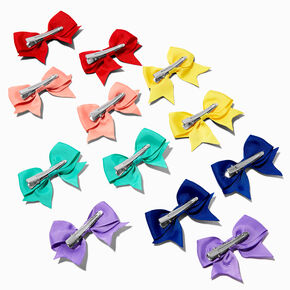 Claire&#39;s Club Rainbow Mini Hair Bow Clips - 12 Pack,