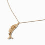 Gold-tone Articulated Fish Pendant Necklace,