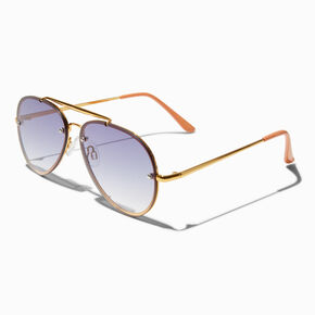 Gold Aviator Sunglasses,
