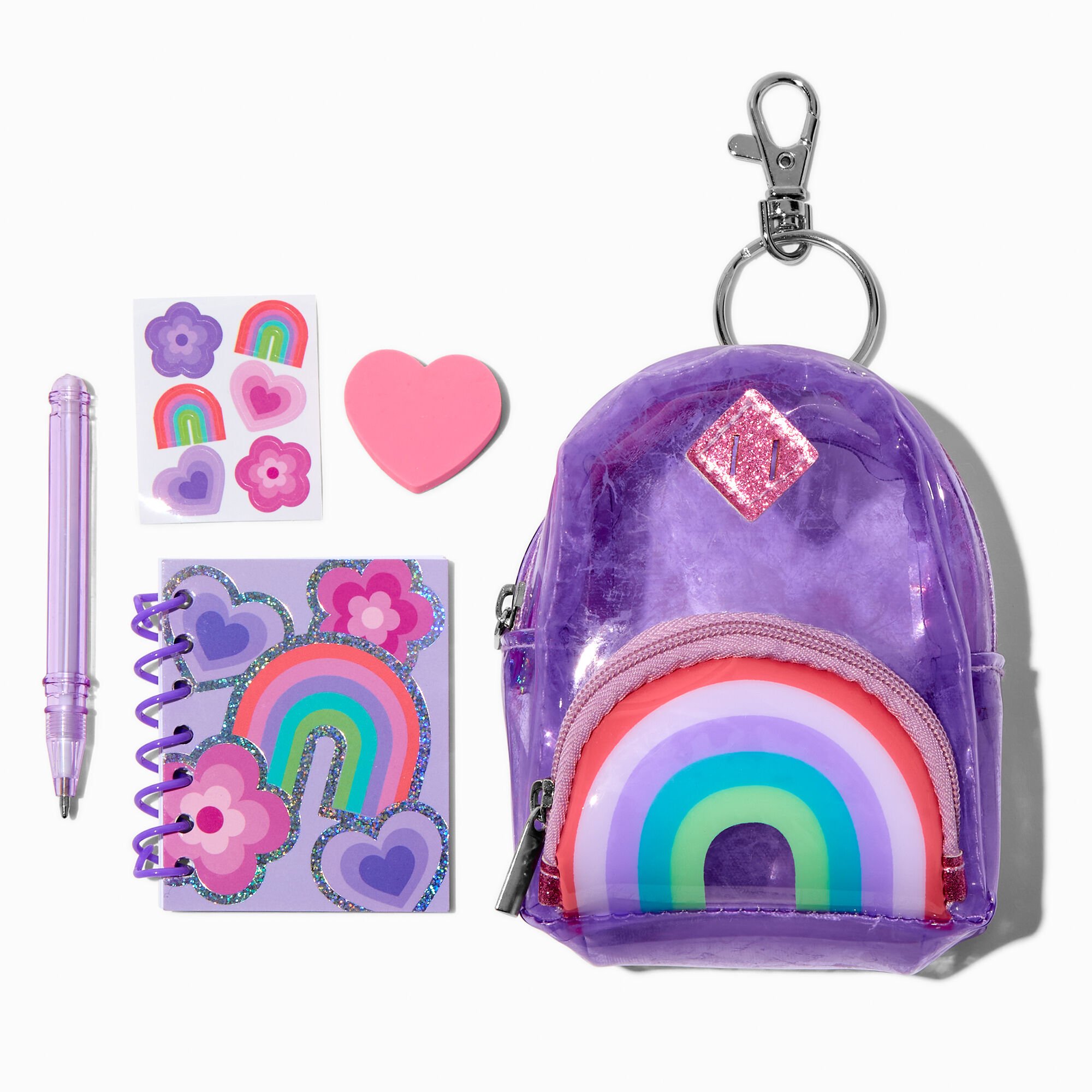 View Claires 4 Backpack Stationery Set Rainbow information