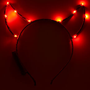 Light Up Red Devil Ears Headband,
